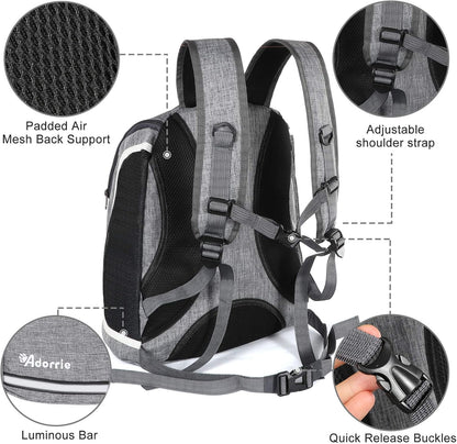 Dog Cat Backpack Carrier for Small Dogs and Cats, Safer Multifunctional Pet Backpack Carrier for Hiking, Walking, Traveling, Outdoor Activities (Black)…